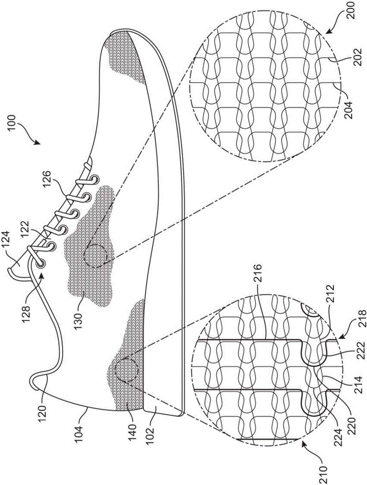 包含具有浮动部分的编织部件的鞋类物品的制作方法与工艺