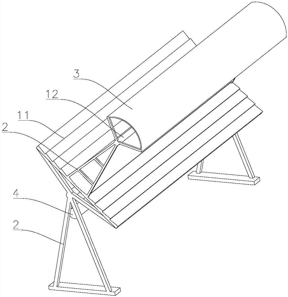 二次聚光面增强菲涅尔反射镜线聚焦太阳能收集装置的制造方法