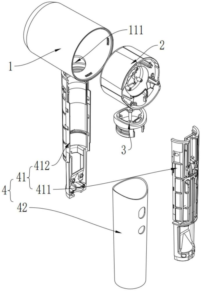 一种电吹风主体安装结构及电吹风的制作方法