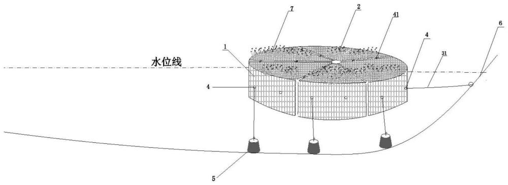一种组配式水面多彩花境结构布局及构建方法与流程